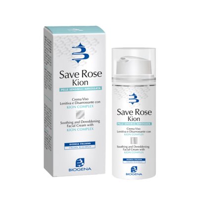 Заспокійливий крем для шкіри з почервоніння та куперозом Biogena Save Rose KION SPF10 50мл