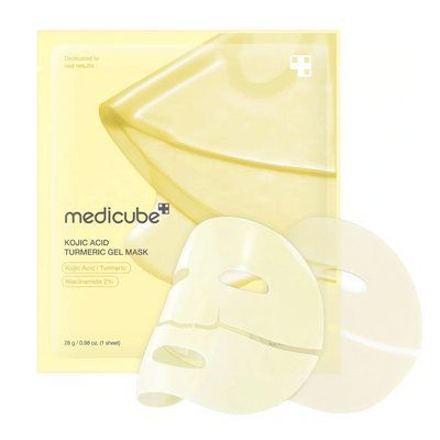 Осветительная гидрогелевая маска Medicube Kojic Acid Turmeric Brightening Gel Mask, 28 г*1 шт