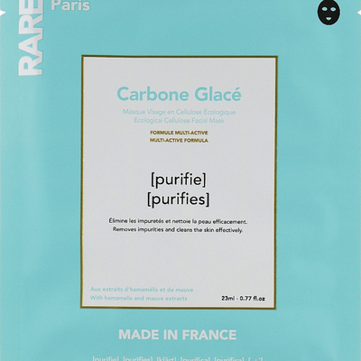 Тканевая маска RARE PARIS Carbone Glace Ecological Cellulose Facial Mask 1 шт* 23 мл