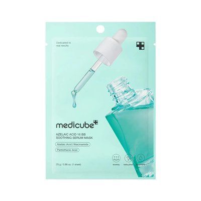 Заспокійлива тканинна маска-сироватка з азелаїновою кислотою Medicube Azelaic Acid 16 BB Calming Serum Mask, 25 г