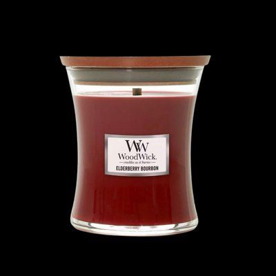 Ароматична свічка з ароматом бурбона, фруктів, деревини Woodwick Mini Elderberry Bourbon 85g