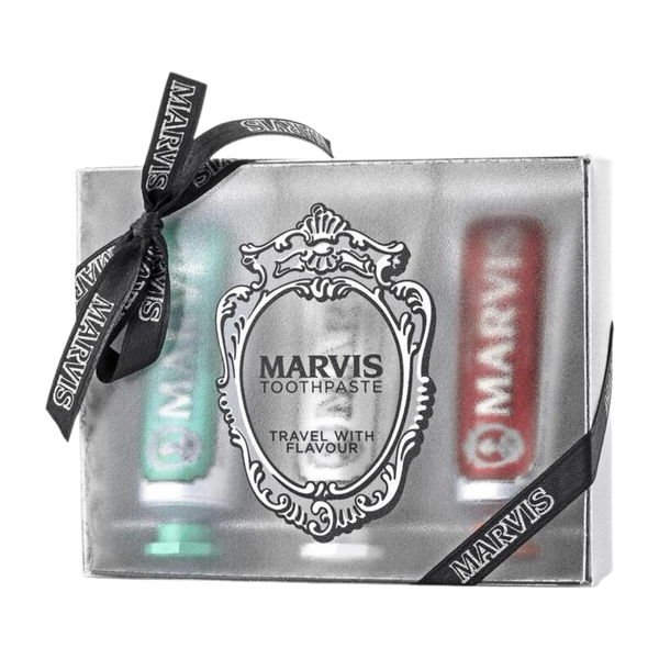 Набор из зубных паст трех вкусов - Классическая, Отбеливающая, Корица Marvis 3 Flavours Box, 3x25ml