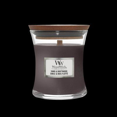 Ароматична свічка з ароматом деревини і піску Woodwick Mini Sand & Driftwood 85g