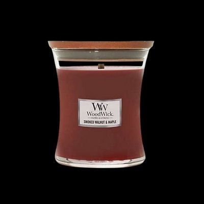 Ароматична свічка з ароматом копченого горіха і клена Woodwick Mini Smoked Walnut & Maple 85g