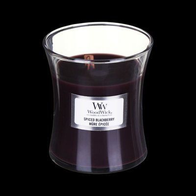 Ароматична свічка з ароматом ожини з корицею Woodwick Mini Spiced Blackberry 85g