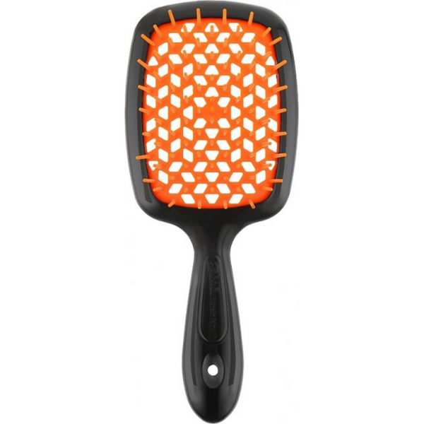 Расческа для волос Janeke Superbrush черная с оранжевым