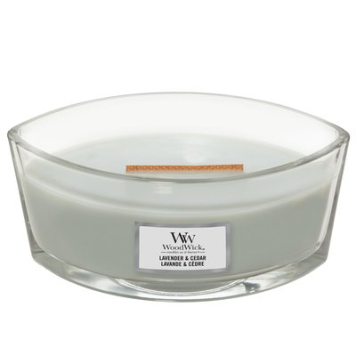Ароматична свічка з ароматом лаванди і кипариса Woodwick Ellipse Lavender & Cedar 453г