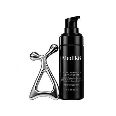 Набір з інноваційною сироваткою та масажером для обличчя Medik8 Kit Liquid Peptides Advanced MP+