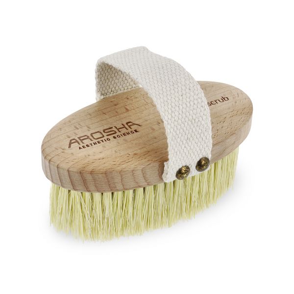 Щітка для сухого пілінгу AROSHA NATURAL BRUSH WITH HANDLE