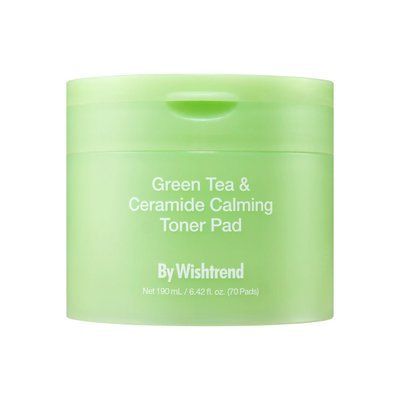 Заспокійливі охолоджуючі тонер-пади BY WISHTREND Green Tea & Ceramide Calming Toner Pad 70 шт