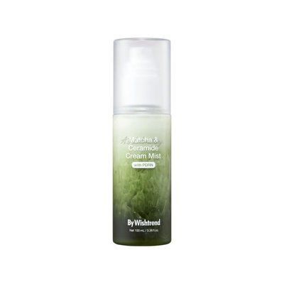 Зволожувальний крем-міст з матчею та керамідами BY WISHTREND Matcha & Ceramide Cream Mist, 100 мл 001947 фото