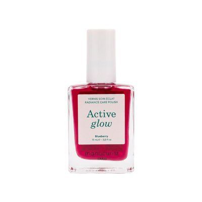 Лак для ногтей с розовым глянцевым эффектом Manucurist Active Glow Blueberry 15ml