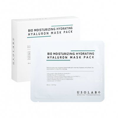 Зволожуюча заспокоююча тканинна маска USOLAB Bio Moisturizing Hydrating Hyaluron Mask, 1 шт