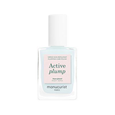 Лак для ногтей с коллагеном и перламутровым молочным покрытием Manucurist Active Plump Aqua Glazed 15ml
